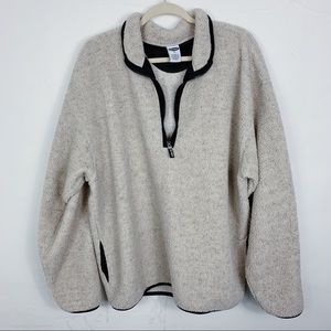 Oversized Sherpa Half Zip Sweatshirt Sweater